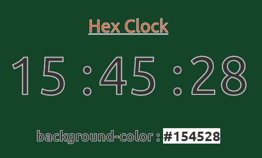 JQuery hex-clock